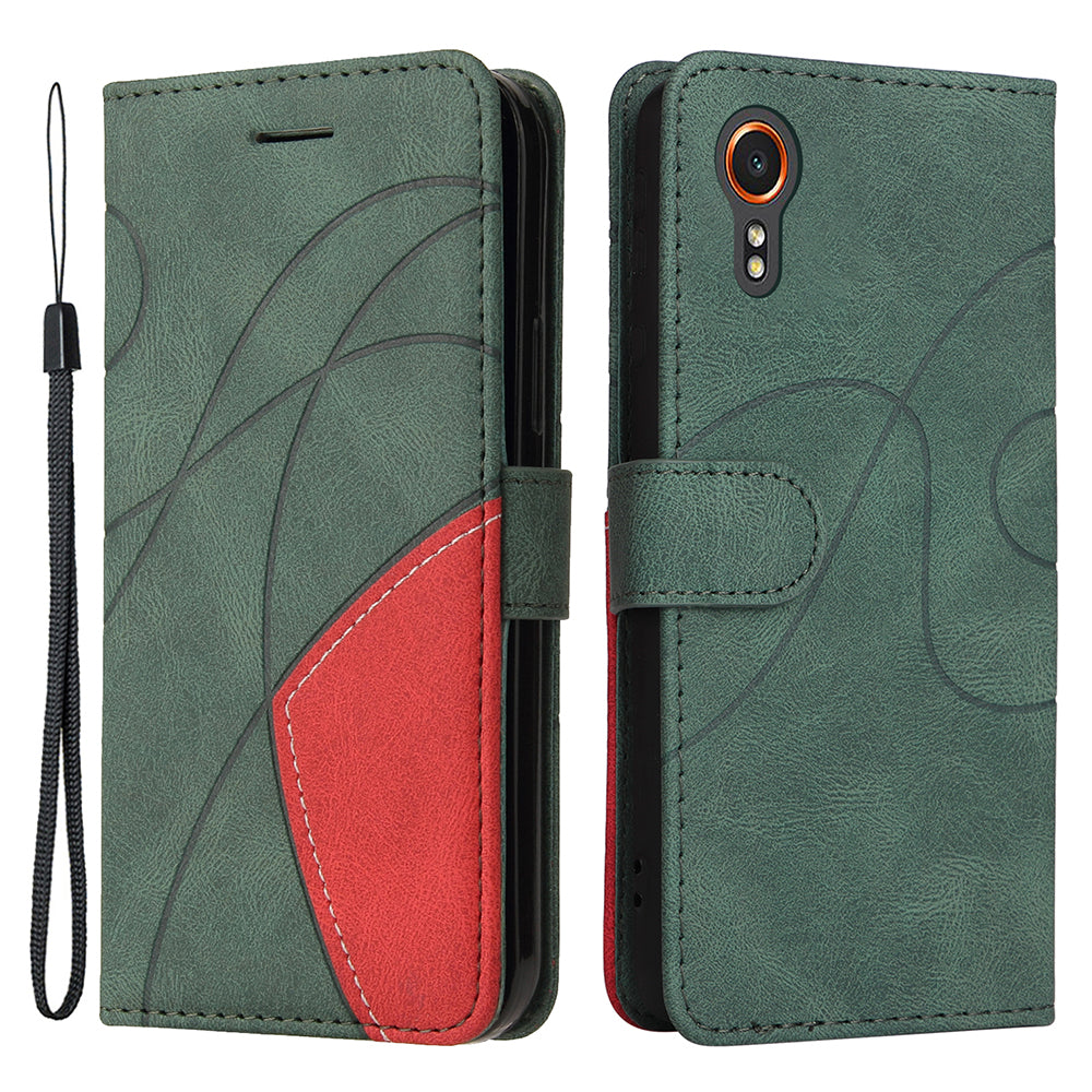 KT Leather Series-1 For Samsung Galaxy Xcover7 Wallet Case Dual-Color Splicing Leather Phone Cover KT Leather Series-1 For Samsung Galaxy Xcover7 Wallet Case Dual-Color Splicing Leather Phone Cover